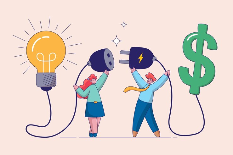 Apoio financeiro para o conceito de start-up Capital de risco ou e empresa empreendedor ganhar dinheiro ideia