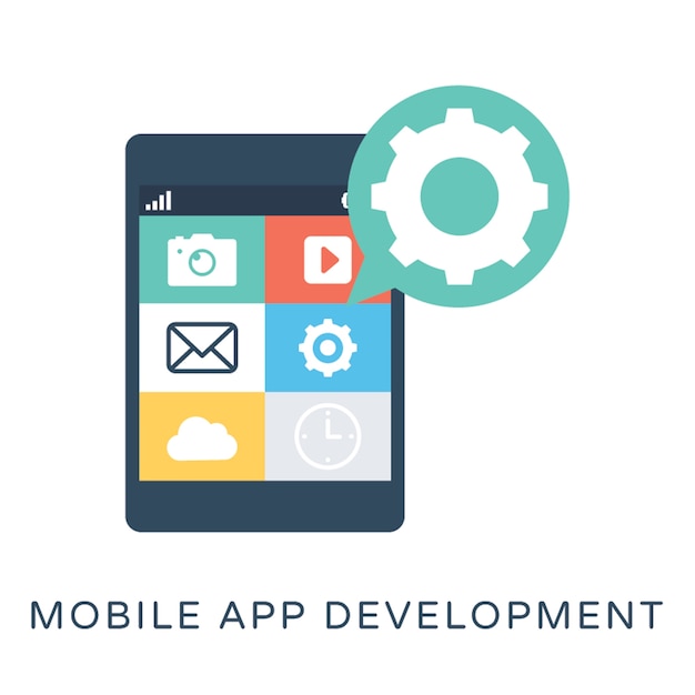 Vetor app development flat vector icon