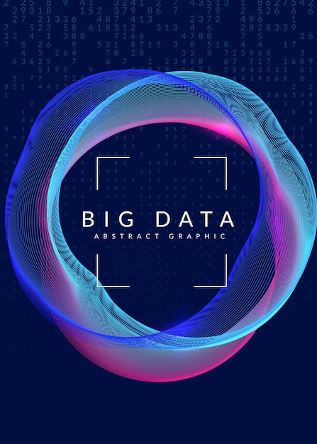 Aprendizagem de big data. Fundo abstrato de tecnologia digital
