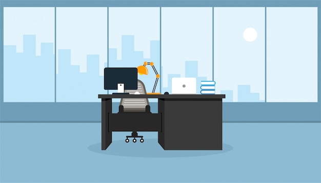 Aprendizagem e ensino no escritório Para trabalhar Usando uma ilustração em vetor de programa de design