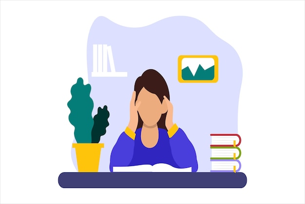 Aprendizagem on-line de design de ilustração plana