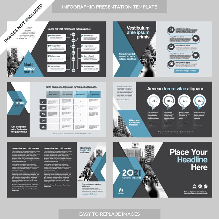Vetor apresentação da empresa business company com template infographics.