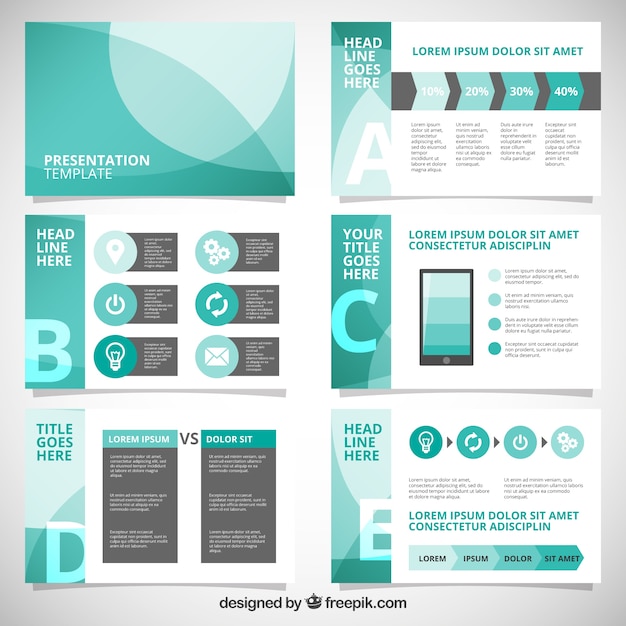 Apresentação do negócio abstrato com infográfico