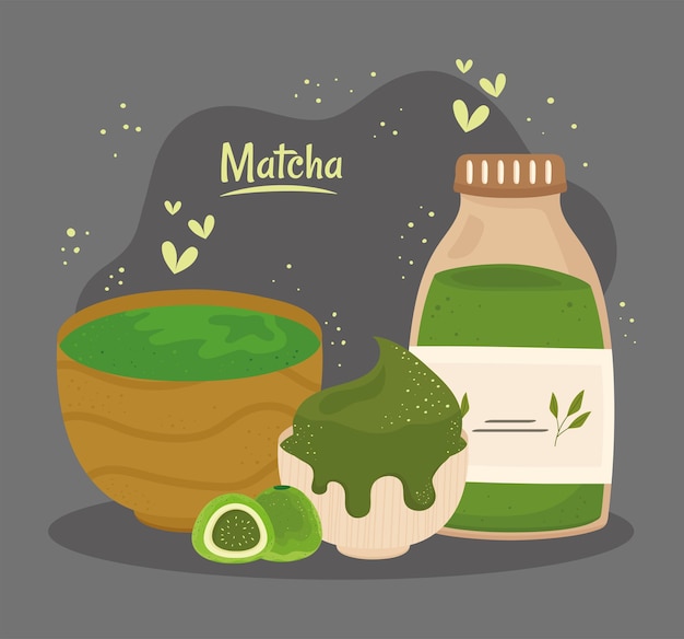 Apresentações de chá matcha