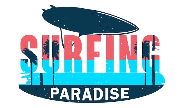 Aproveite a ilustração surfing t-shirt design.