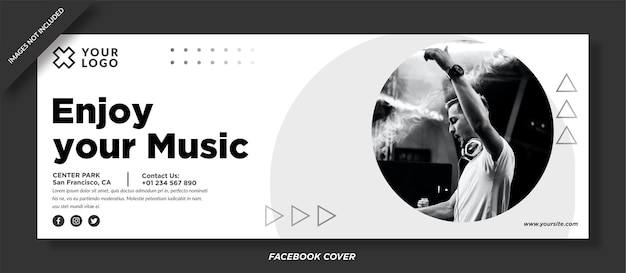 Aproveite o seu evento de música vetor capa do Facebook