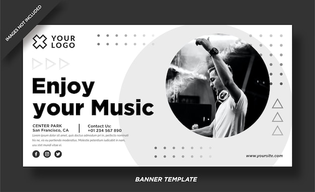Aproveite seu vetor de banner de música