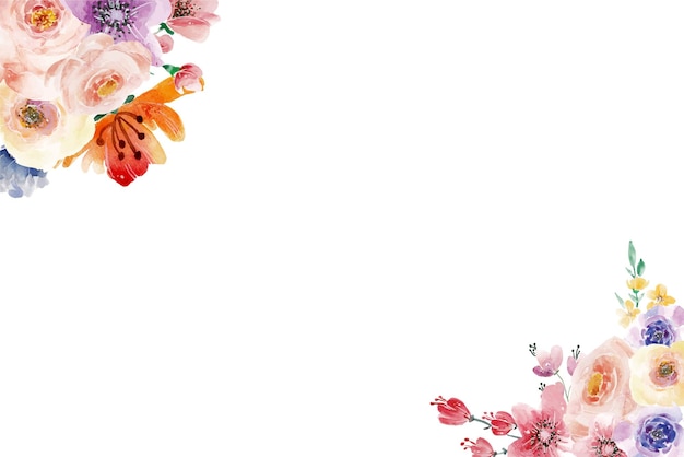 Aquarela abstrata de fundo floral