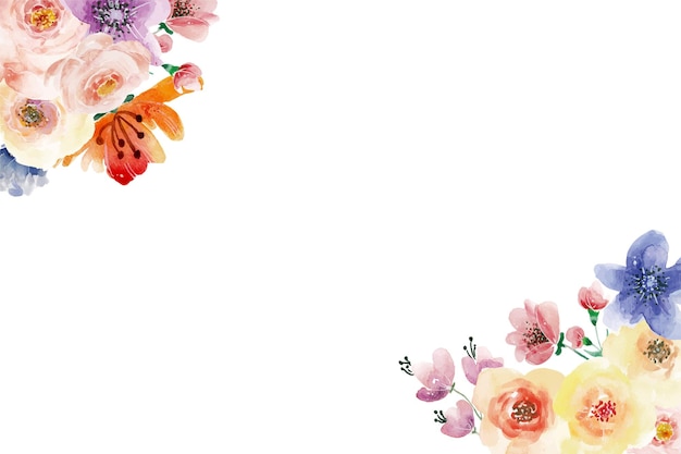 Aquarela abstrata de fundo floral