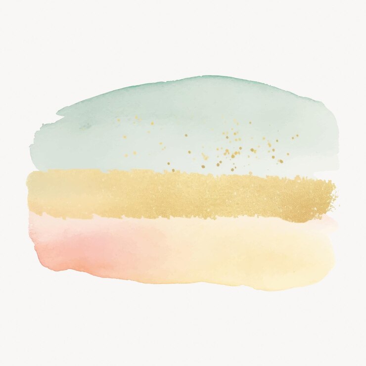 Vetor aquarela abstrata em ouro pastel