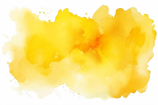 Vetor aquarela abstrata respingo spray cor pintura vetor textura fundo amarelo