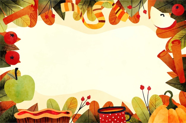 Aquarela de fundo de queda