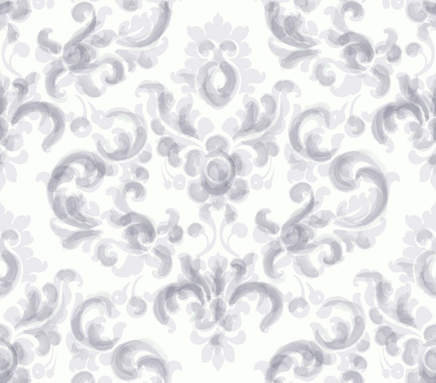 Aquarela de padrão clássico ornamento elegante. texturas de cores delicadas bege