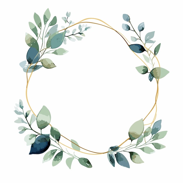 aquarela deixa a moldura de casamento