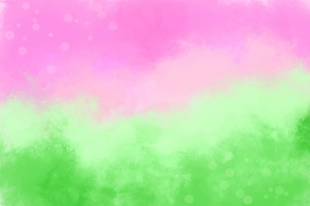 Vetor aquarela fundo rosa e verde