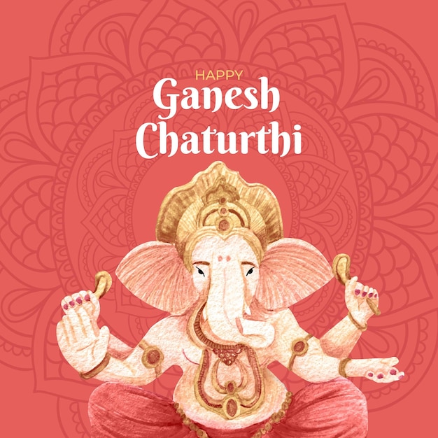 Aquarela ganesh chaturthi