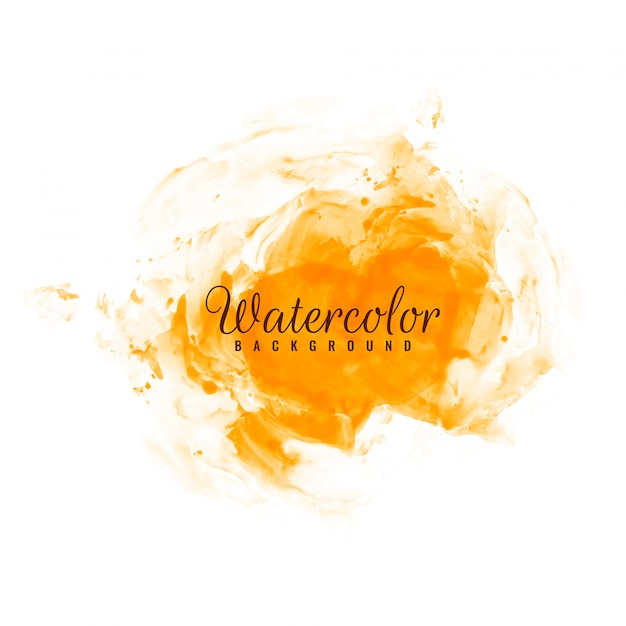 Vetor aquarela laranja abstrata