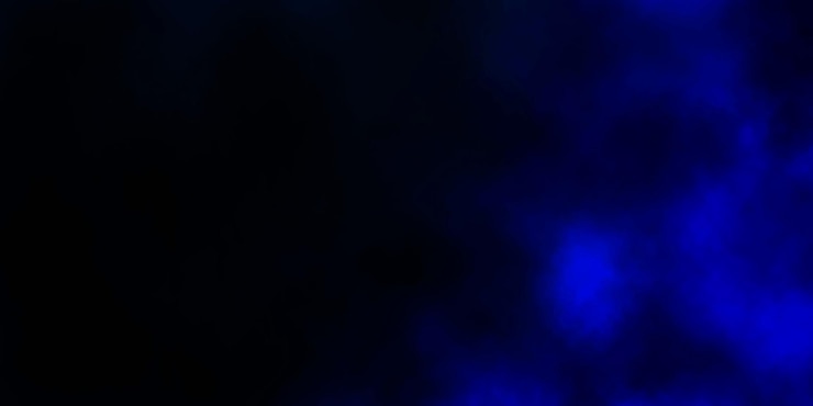 Vetor aquarela pintada de fundo azul com efeito de fumaça, fundo azul escuro com textura grunge