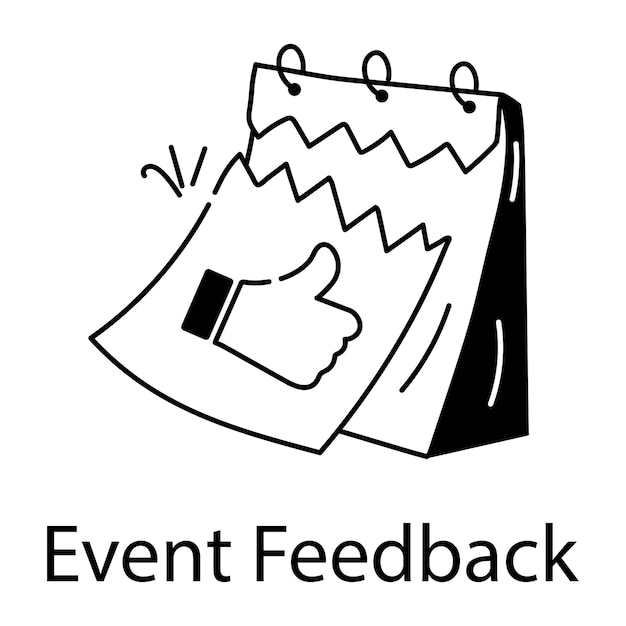 Aqui está um ícone linear de feedback de eventos