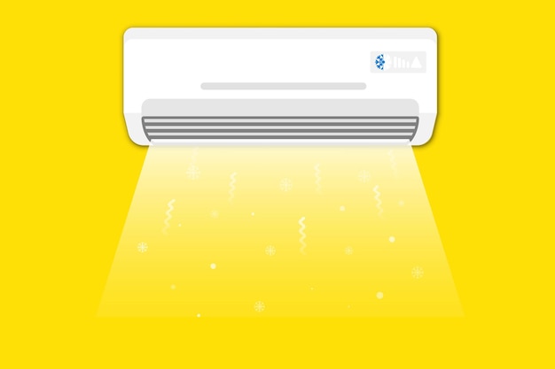 Ar condicionado. condicionador com ar puro. conceito de controle de temperatura, refrigeração da casa, vida confortável
