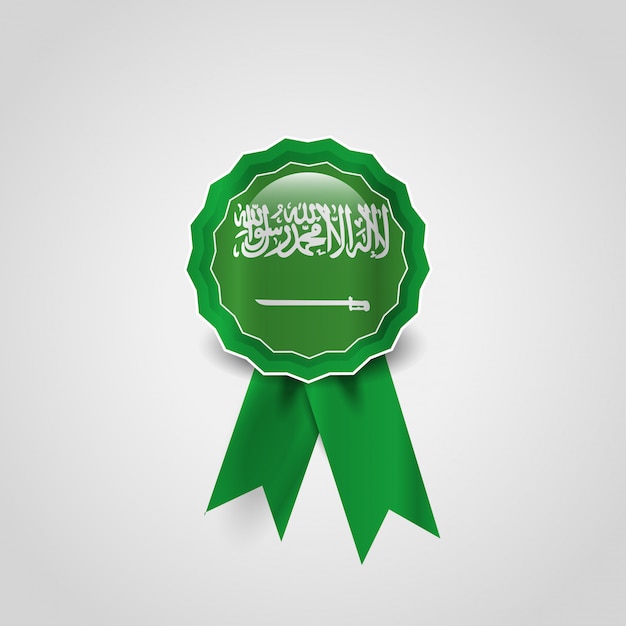 Arábia saudita bandeira design distintivo vector