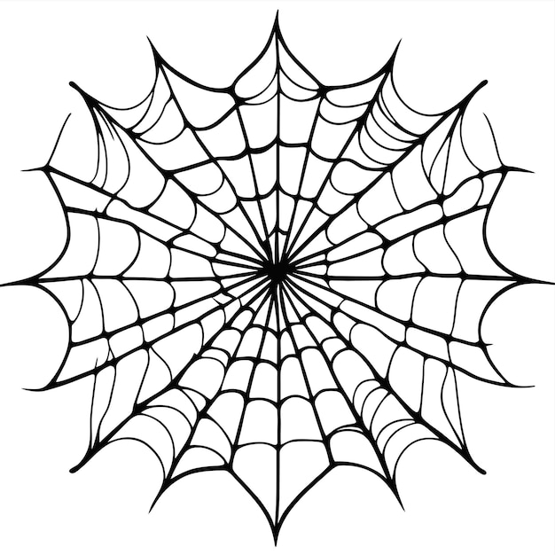 Vetor aranha de teia de aranha velha rede grungy