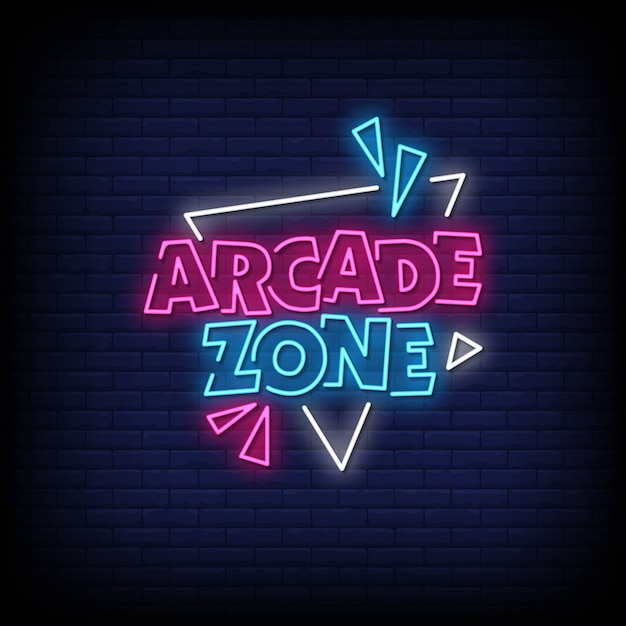 Arcade arcade neon signs style text