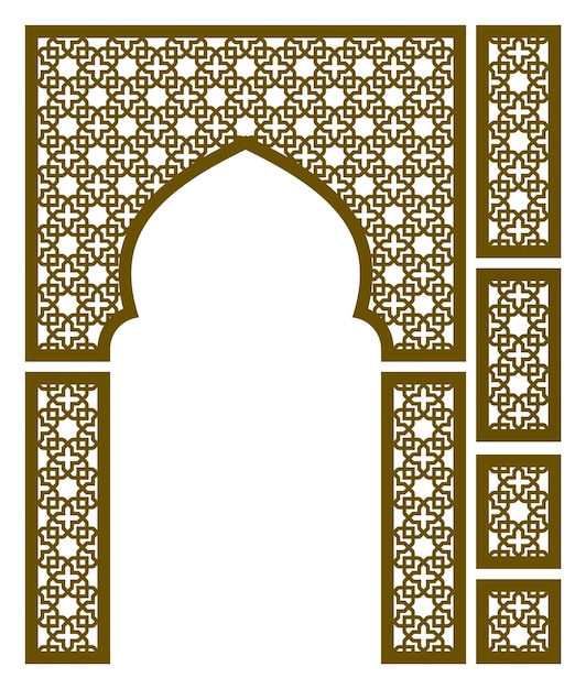 Arco com padrão geométrico em estilo árabe