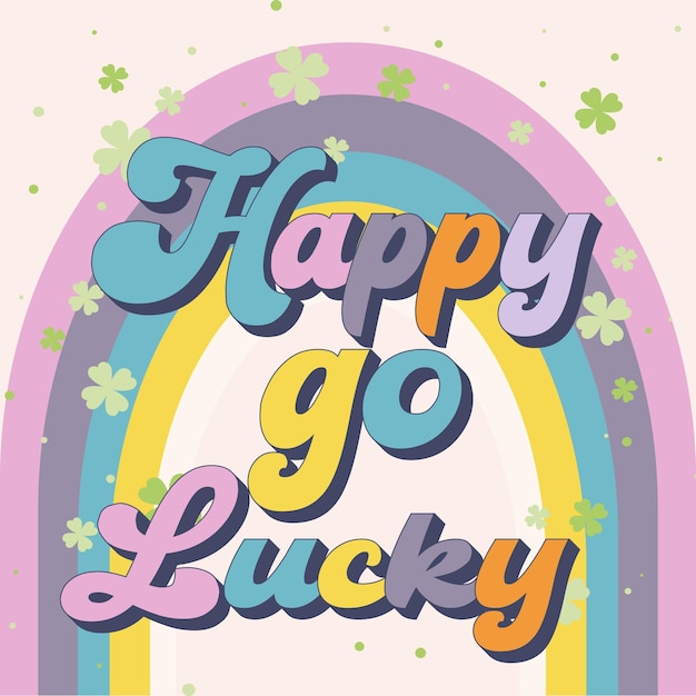 Arco-íris bacana com letras quotis slogan good vibes em estilo doodle ilustração vetorial isolada