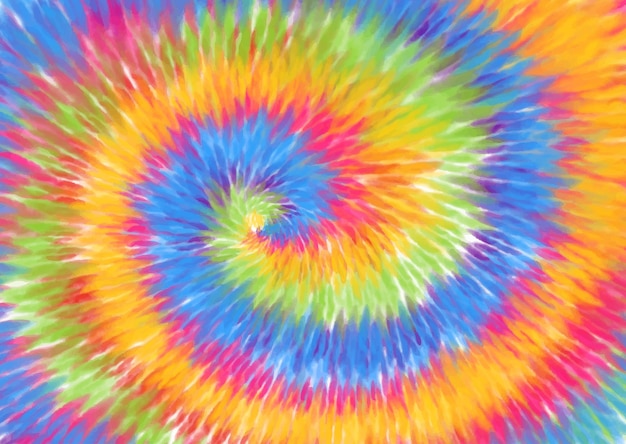 Arco-íris colorido pintado à mão com fundo de corante de gravata