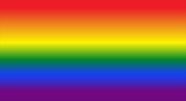 Arco Iris. Listras texturizadas de vermelho, laranja, amarelo, verde, azul, roxo. Bandeira do orgulho gay LGBT. Ilustração vetorial