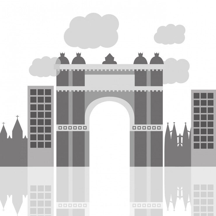 Vetor arco triunfal de barcelona espanha site history
