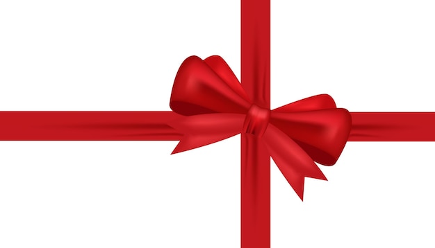 Arco vermelho e fita horizontal satinado brilhante para decoração presentes saudações feriados