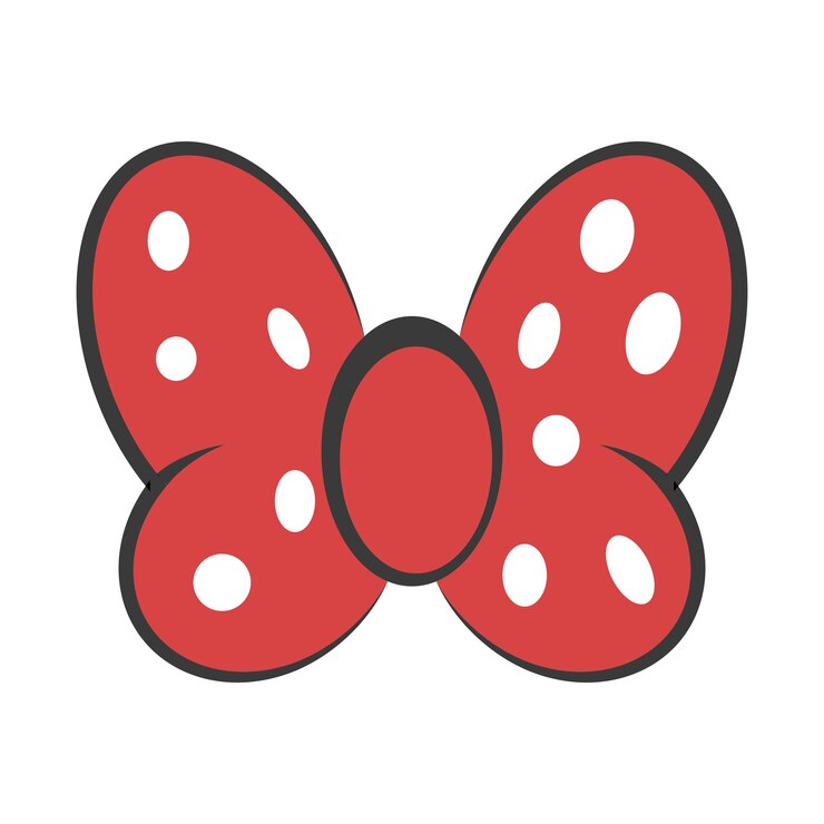 Vetor arco vermelho vetor de borboleta decoração de cabelo meme laço vermelho ponto branco polca