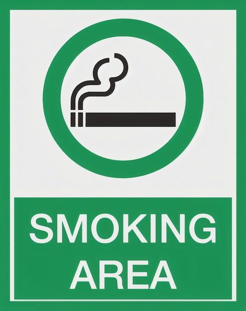 Vetor Área de fumo por favor, note que o fumo só é permitido em áreas de fumo designadas