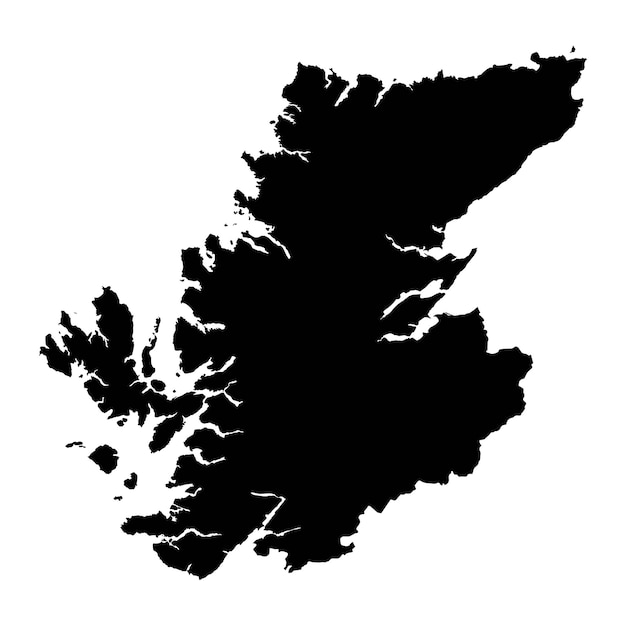 Vetor Área do conselho do mapa das montanhas da ilustração vetorial da escócia