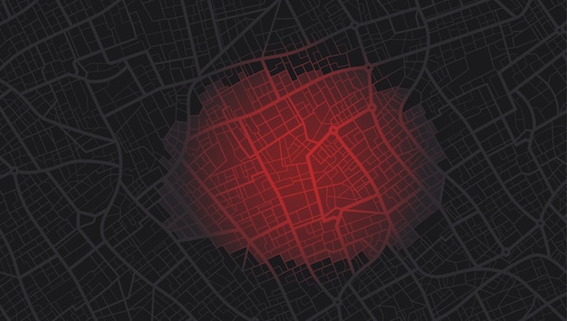 Área fechada, distrito, estrada. navegação no mapa gps para a própria casa. visão detalhada da cidade. topo da cidade.