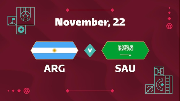 Argentina vs arábia saudita futebol 2022 grupo c competição mundial de futebol partida do campeonato