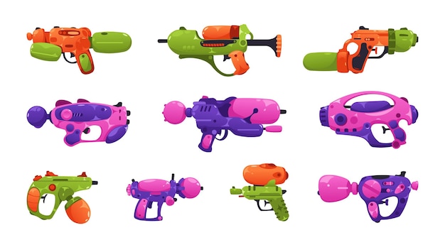 Pistola Água Dos Desenhos Animados Crianças Armas Brinquedo