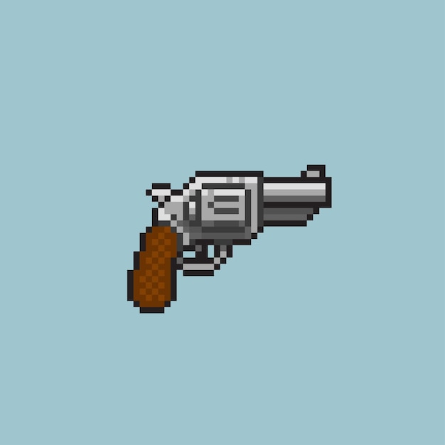 pixel arte arma de fogo feixe. pixelizada futurista pistola