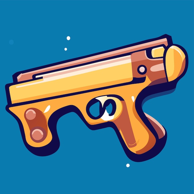 Vetor arma pistola cartoon vetor ícone ilustração feriado objeto ícone conceito isolado ilustração plana