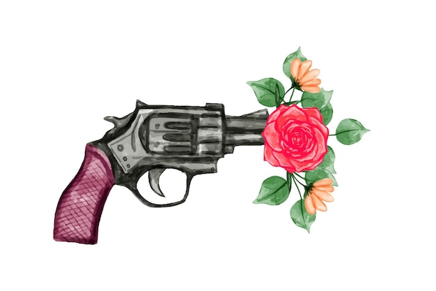 Armas com aquarela