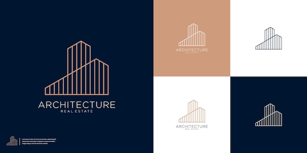 Arquitetura edifício imóvel inspiração de design de logotipo