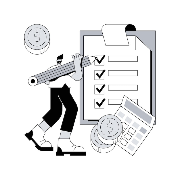 Arquivando a ilustração em vetor conceito abstrato de impostos