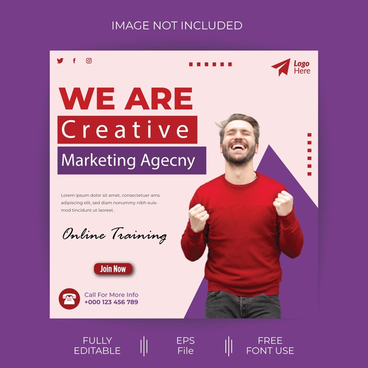Arquivo EPS de design de banner social social