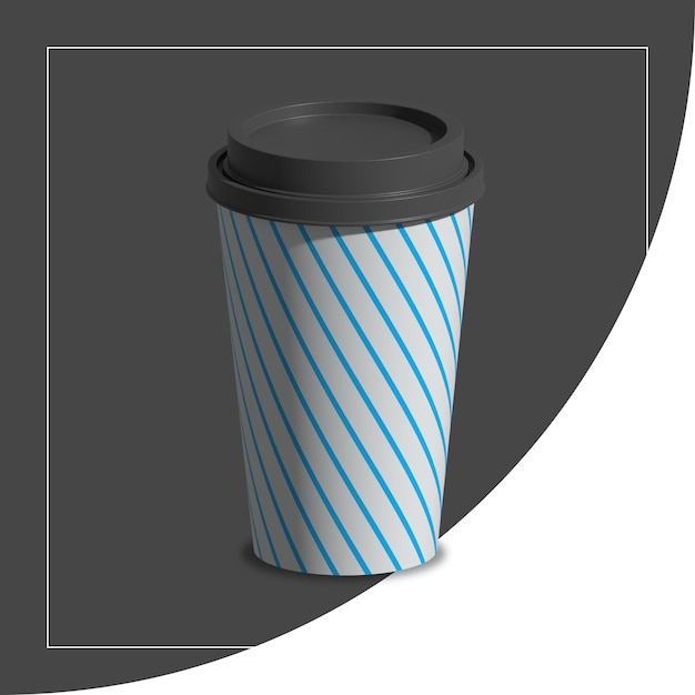 Arquivo eps vetorial de design de xícara de papel de café 3D