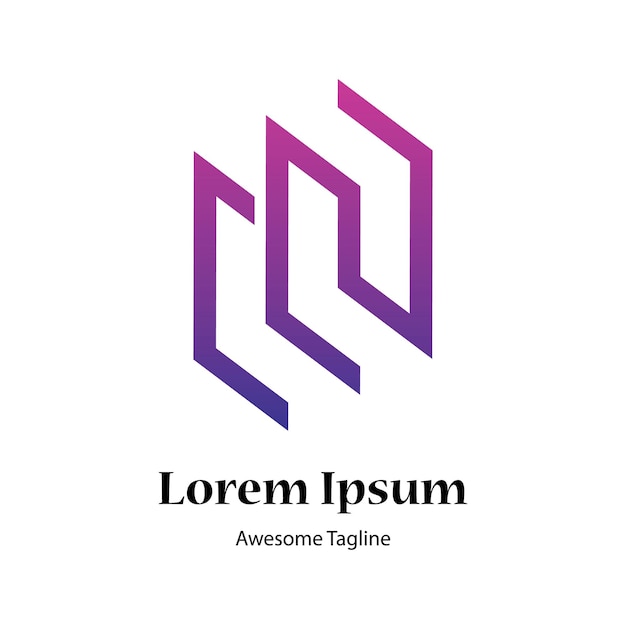 Arquivo vetorial de design da letra do logotipo CN