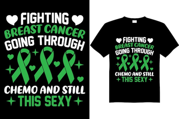 Arquivo vetorial de design de camiseta de conscientização do câncer de mama