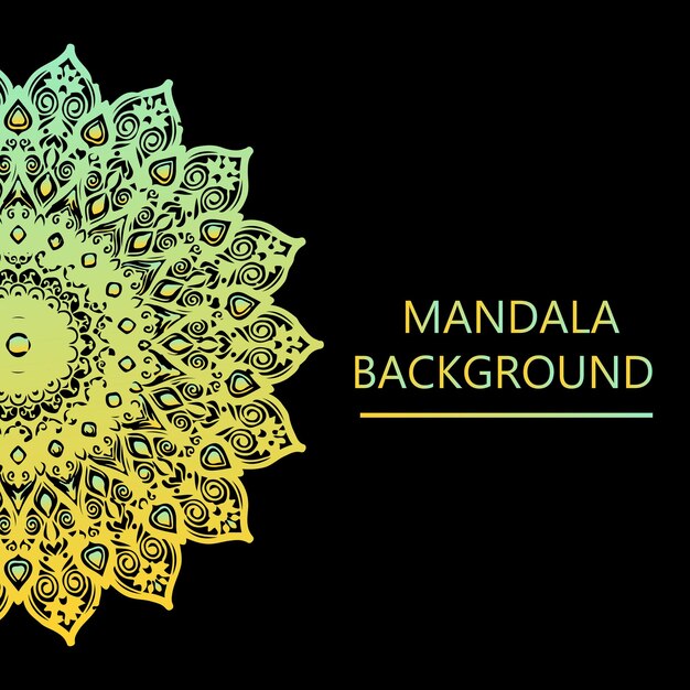 Arquivo vetorial de design de plano de fundo mandala de luxo