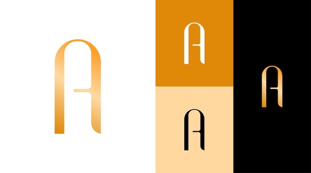 Arredondado um conceito de design de logotipo de boutique de joias de monograma